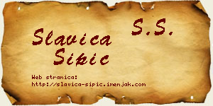 Slavica Šipić vizit kartica